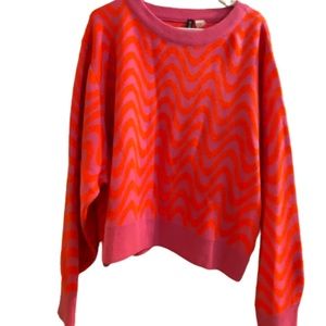 Orange and Pink Striped Sweater